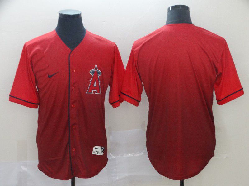 Men Los Angeles Angels Blank Red Nike Fade MLB Jersey->los angeles angels->MLB Jersey